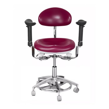 JKS-037 Tabouret dentaire ergonomique avec accoudoirs Chaise d'assistante hygiéniste pour dentiste