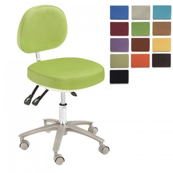 HS-6 Tabouret dentaire ergonomique avec dossier Tabouret d'assistant dentaire en...