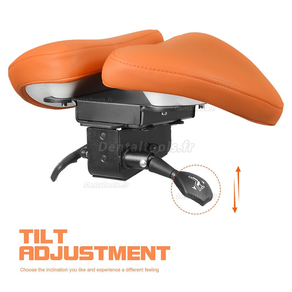 Tabouret d'assistant dentaire ergonomique chaise de selle tabourets d'opérateur cuir importé