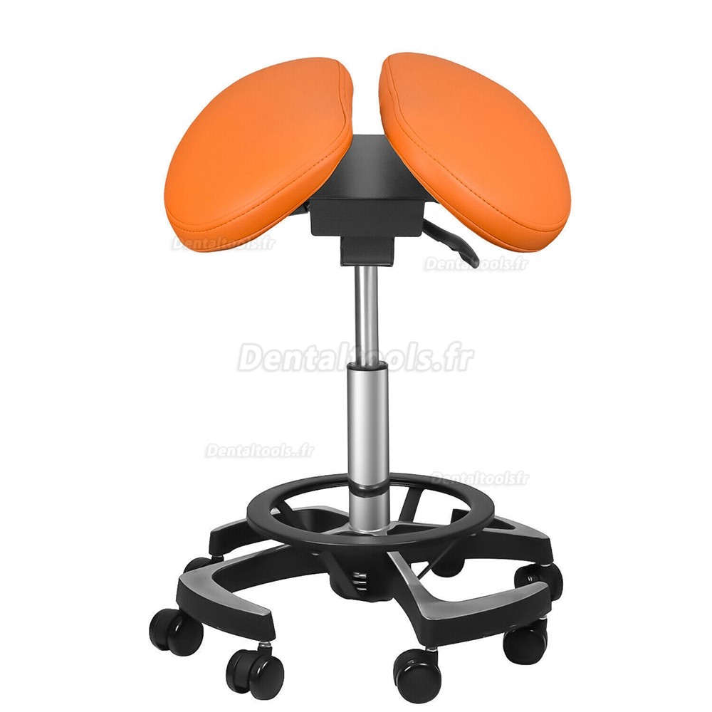 Tabouret d'assistant dentaire ergonomique chaise de selle tabourets d'opérateur cuir importé