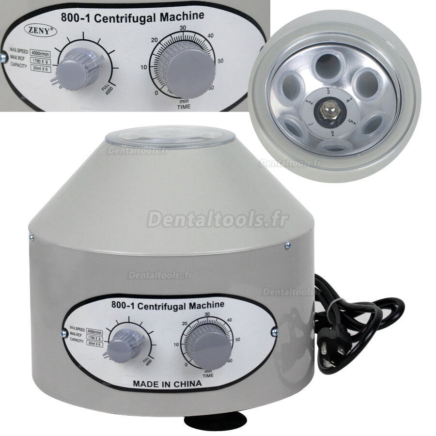 800-1 Centrifugeuse électrique laboratoire pratique médicale industrielle 4000 tr/min 20 ml x 6