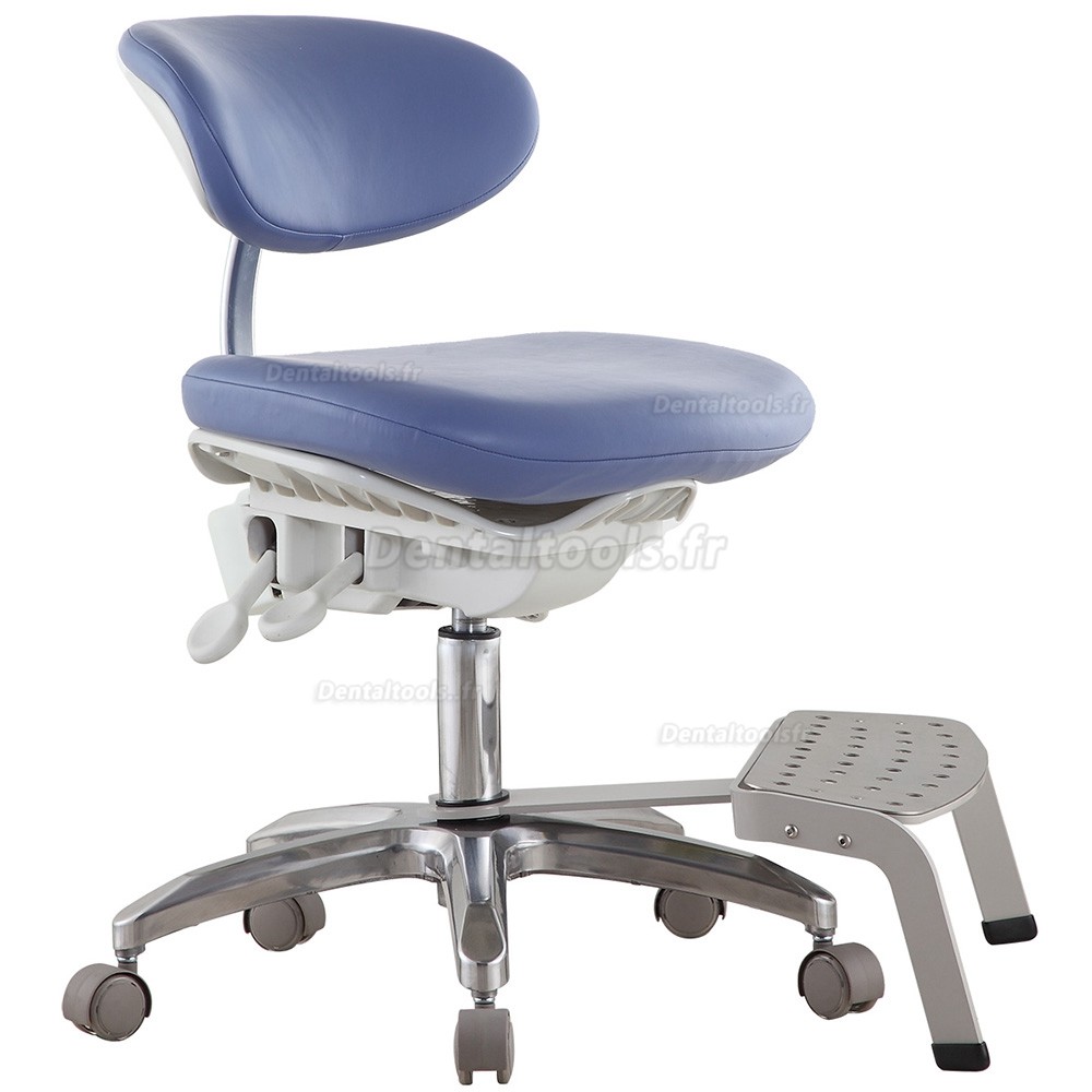 DS-PB1 Tabouret dentaire ergonomique avec support dorsal Chaise d'assistante hygiéniste pour dentiste