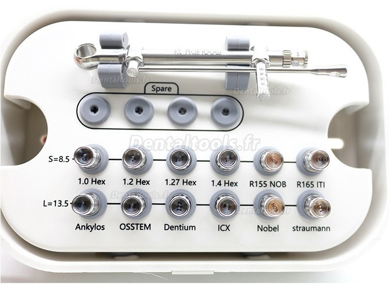 Vente de Clé dynamométrique pour implant dentaire 10-70NCM avec outils de  réparation de tournevis et kit de clés en ligne 