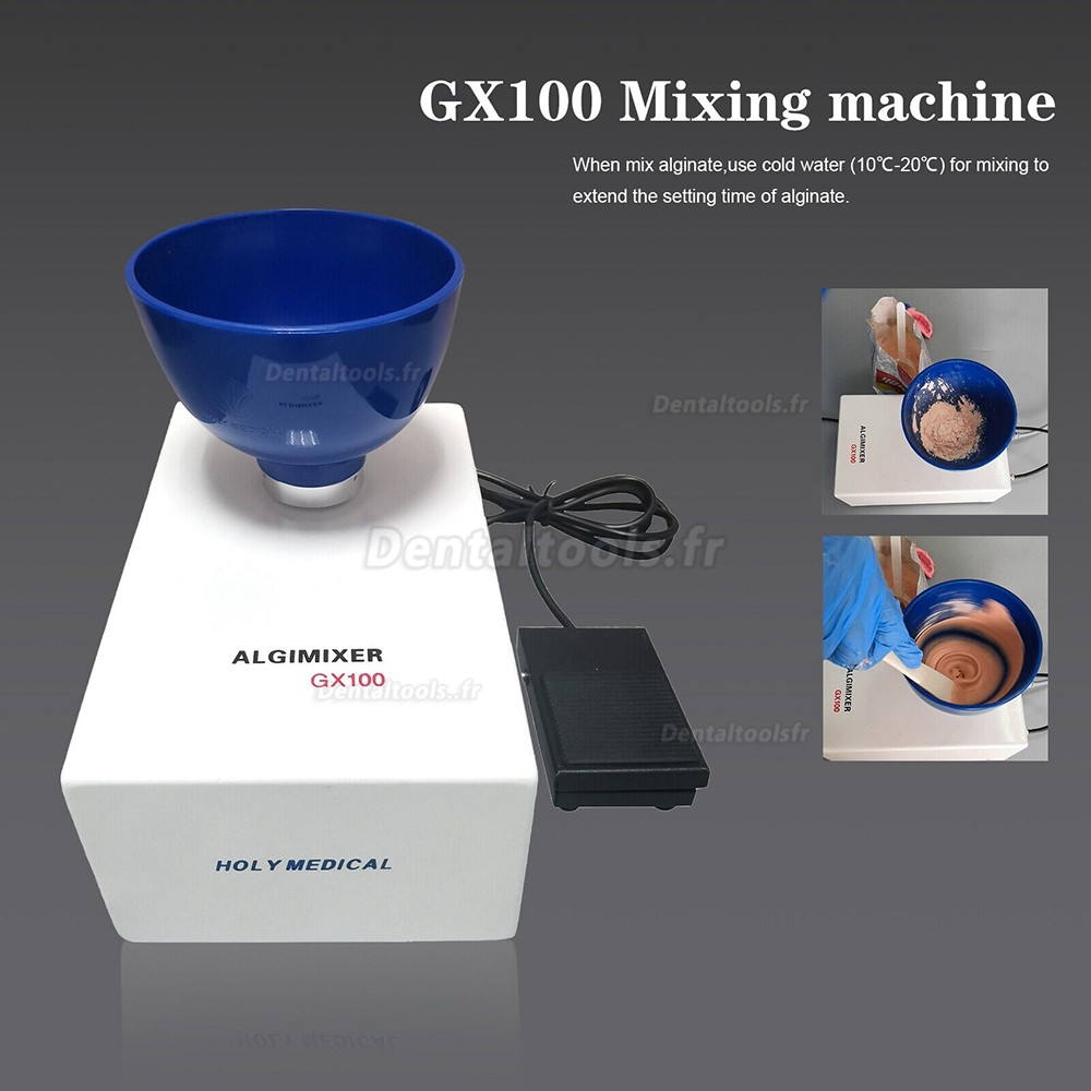 GX100 Machine de mélange d'alginate de laboratoire dentaire avec commande à pédale