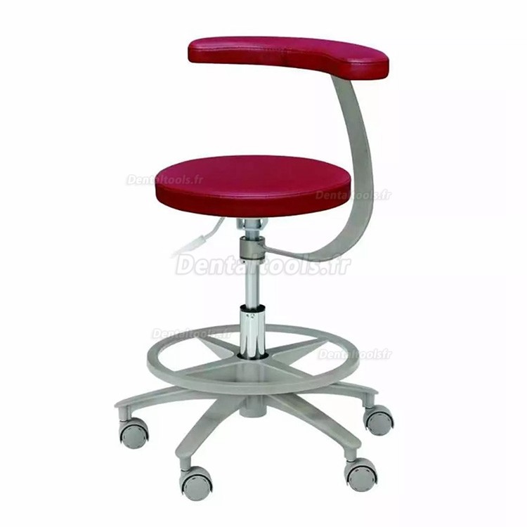 HS-11 Tabouret dentaire ergonomique avec accoudoirs chaise de selle pour assistante hygiéniste cuir microfibre