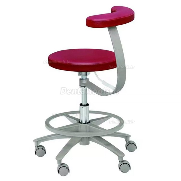 HS-11 Tabouret dentaire ergonomique avec accoudoirs chaise de selle pour assistante hygiéniste cuir microfibre