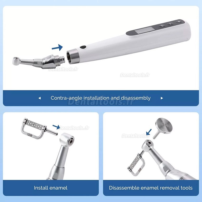 Kit de pièce à main orthodontique de réduction interproximale électrique IPR avec 5 bandes