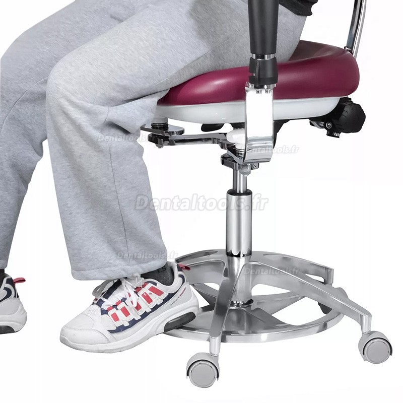 JKS-037 Tabouret dentaire ergonomique avec accoudoirs Chaise d'assistante hygiéniste pour dentiste