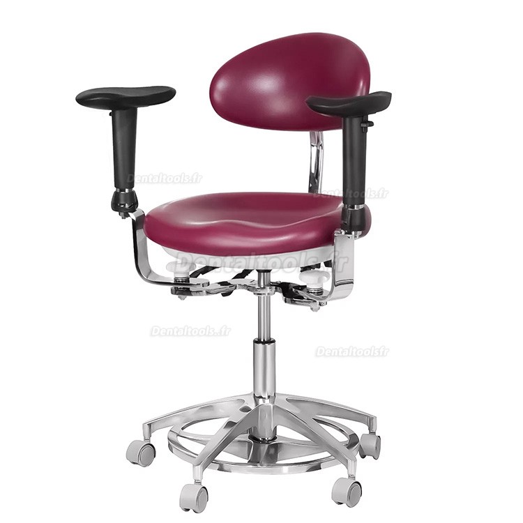 JKS-037 Tabouret dentaire ergonomique avec accoudoirs Chaise d'assistante hygiéniste pour dentiste