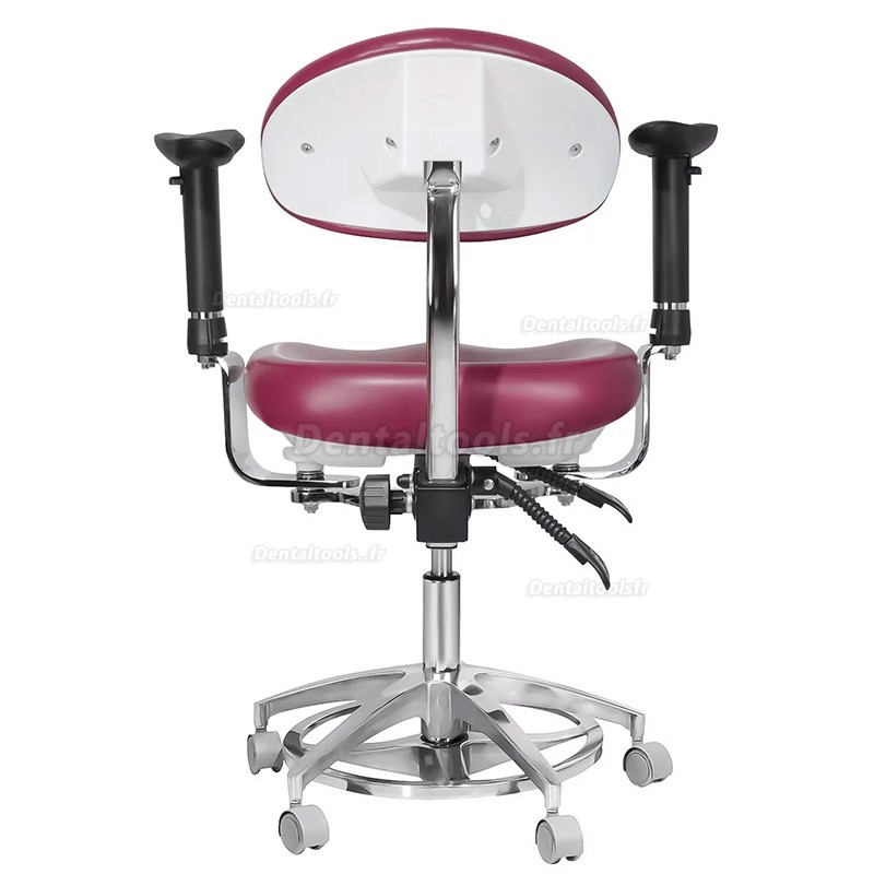 JKS-037 Tabouret dentaire ergonomique avec accoudoirs Chaise d'assistante hygiéniste pour dentiste