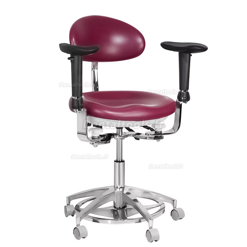 JKS-037 Tabouret dentaire ergonomique avec accoudoirs Chaise d'assistante hygiéniste pour dentiste