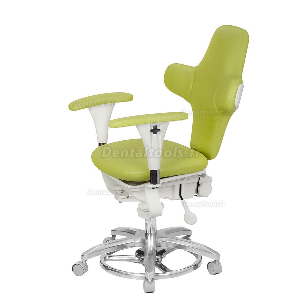 Tabouret de microscope dentaire ergonomique chaise de chirurgien avec repose-pieds à commande au pied