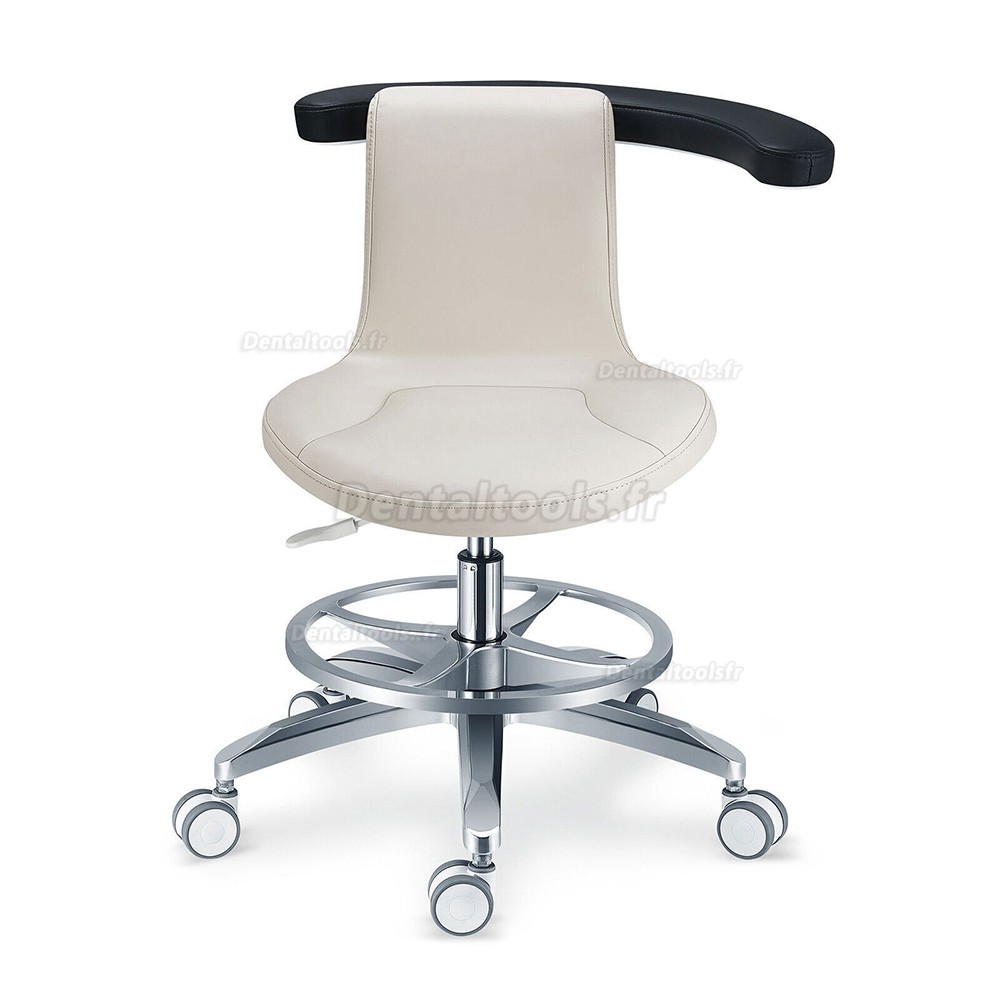 PLST-061 Tabouret d'assistant dentaire rotatif ergonomique réglable chaise de selle pour infirmière