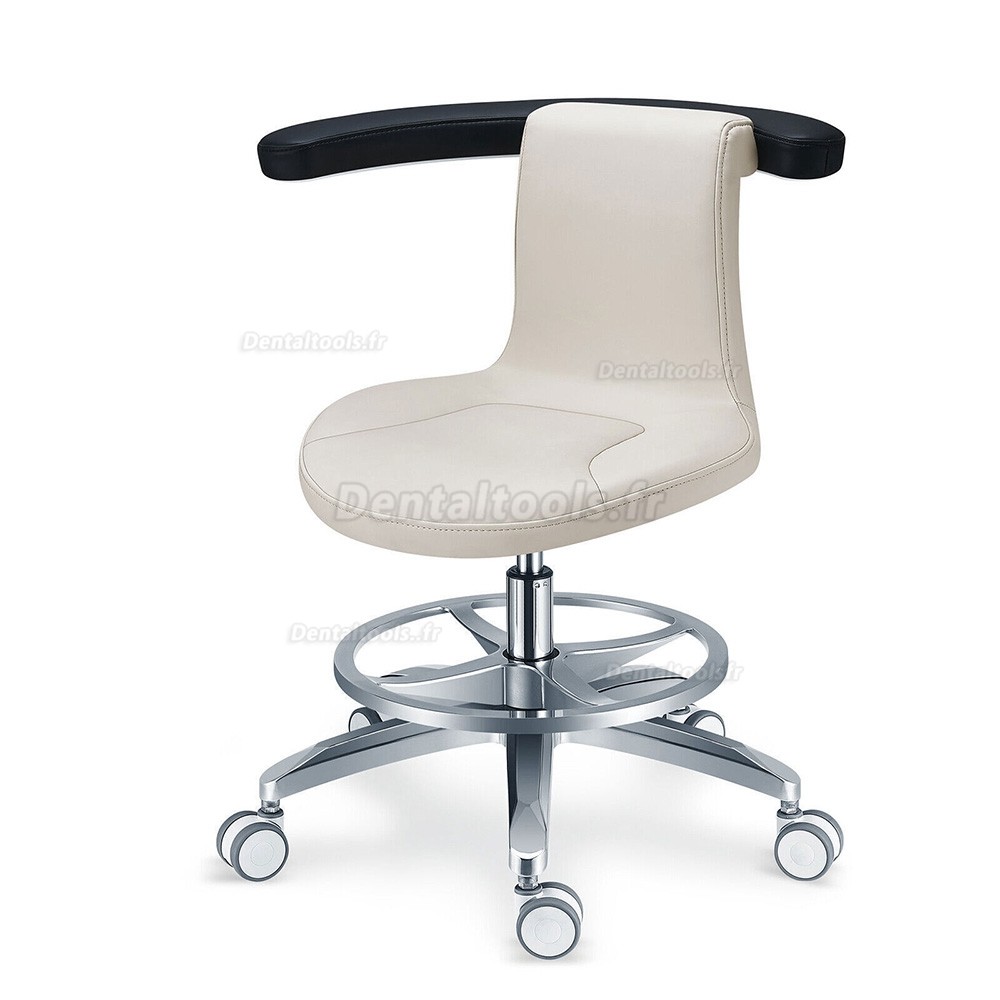 PLST-061 Tabouret d'assistant dentaire rotatif ergonomique réglable chaise de selle pour infirmière