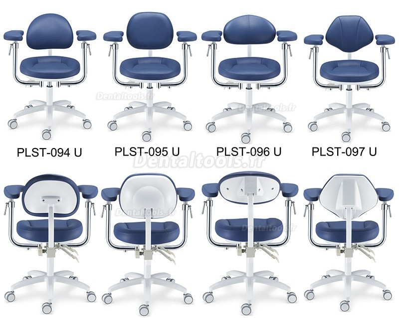 PLST-09 Série Tabouret de microscope dentaire chaise d'assistant opérateur dentiste avec repose-pieds