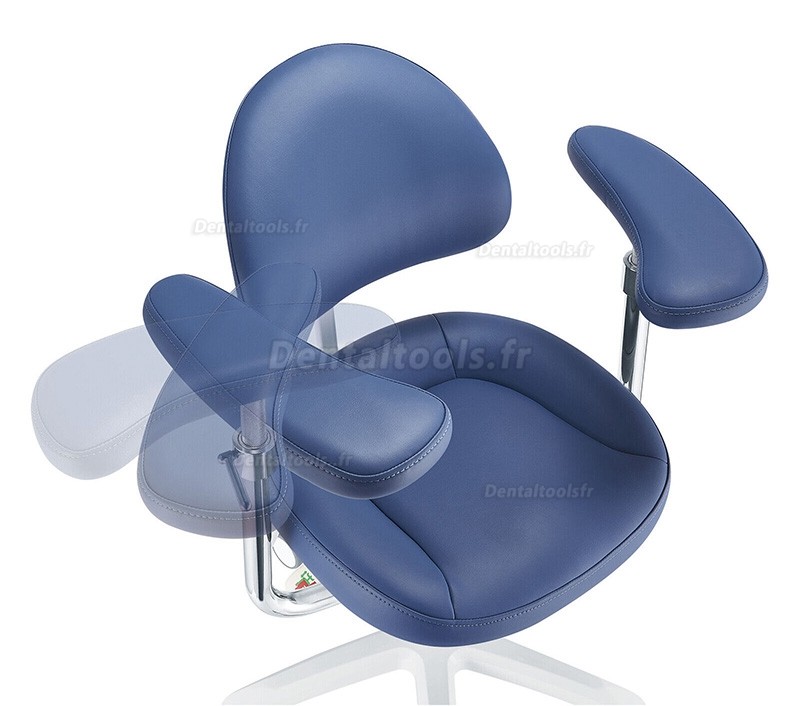 PLST-09 Série Tabouret de microscope dentaire chaise d'assistant opérateur dentiste avec repose-pieds