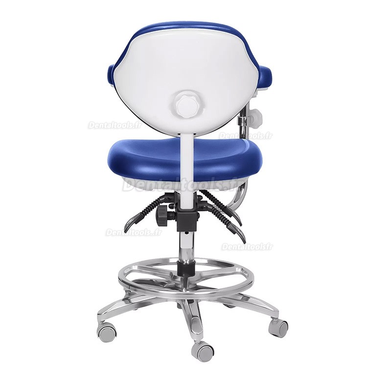 QY-600M-B2 Tabouret de dentiste mobile avec accoudoirs Chaise d'assistant dentaire en cuir pu