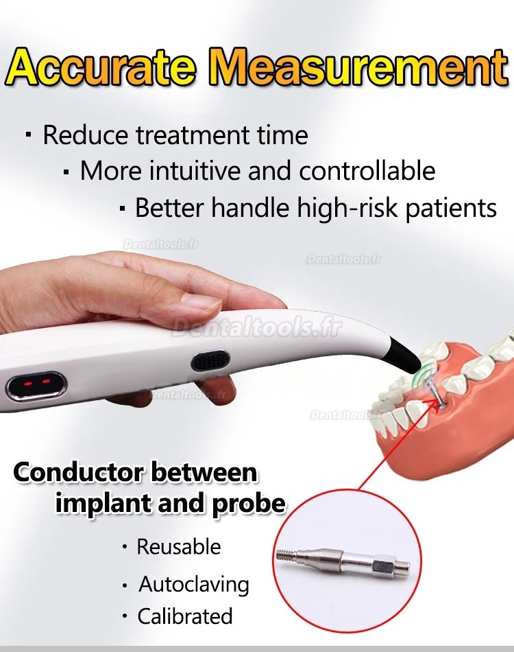 Moniteur de stabilité d'implant dentaire portable ISQ appareil de test de stabilité d'implant