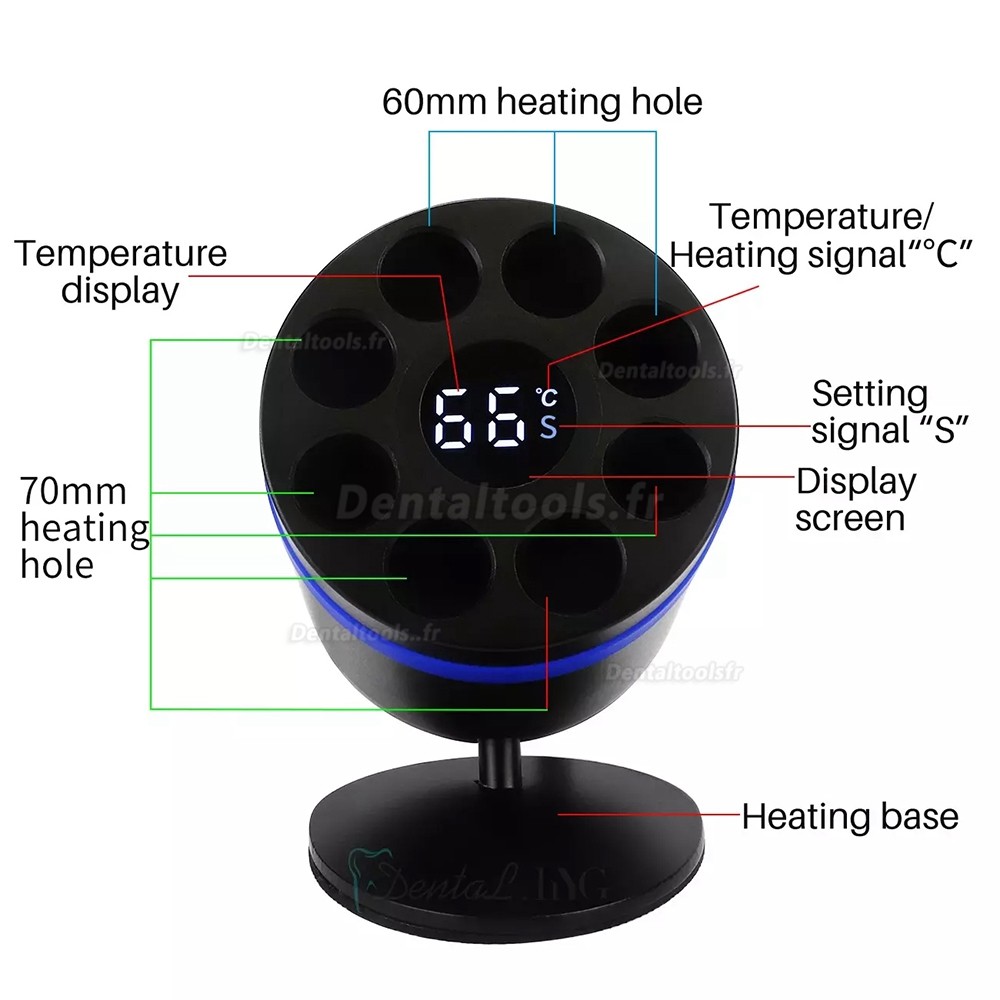 Chauffage dentaire numérique AR Chauffage en résine composite Réchauffeur de matériau 40-70 ℃