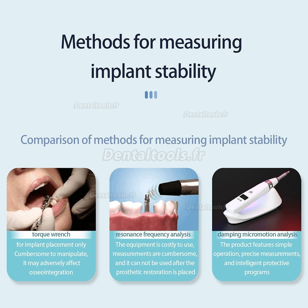 YAHOPE iCHECK Moniteur de stabilité implantaire portatif moniteur dentaire d'ostéointégration